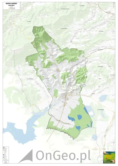 Mapa gminy Jabłonka